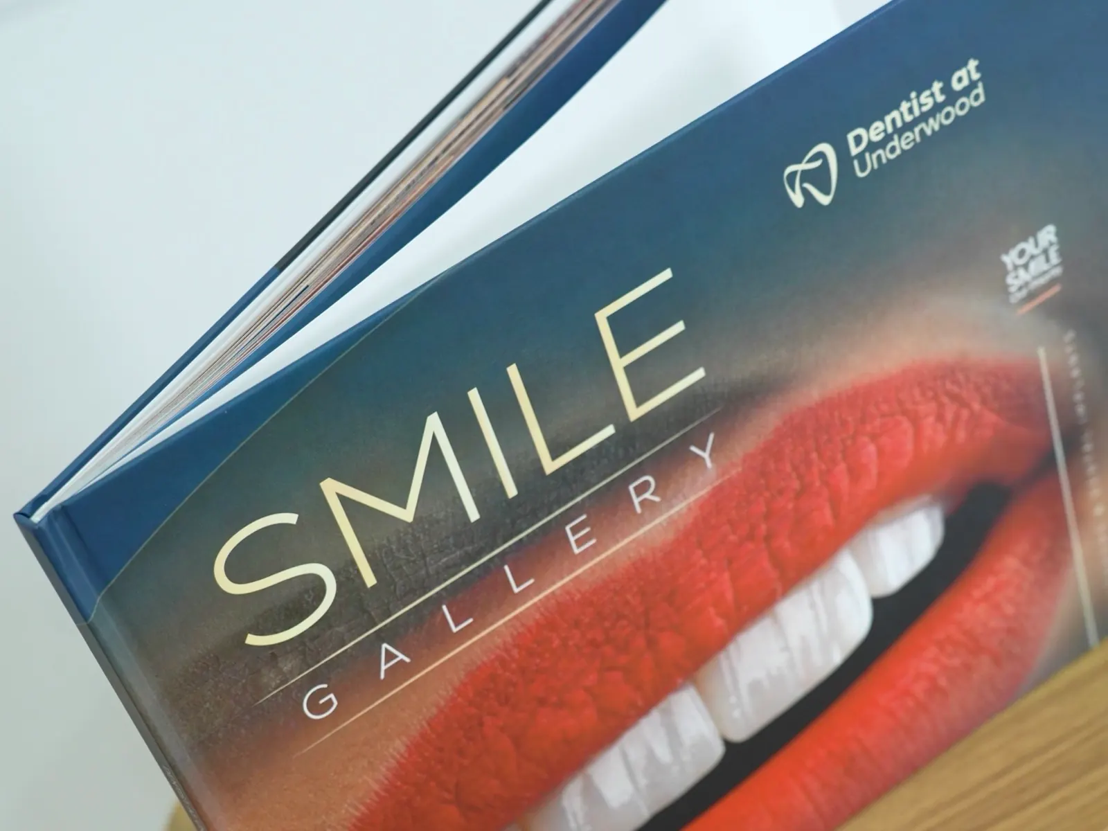 The clinic's Smile Gallery book of patient results